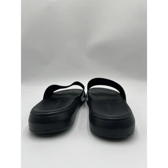 Alexander McQueen Graffiti Logo black rubber pool slide Size 42 M